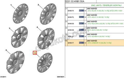 Jant Kapağı 14'inç C31 C2