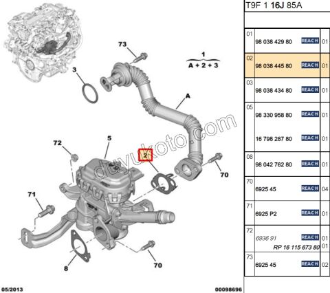 CONTA SAC EGR BORU 1.6HDİ Euro6