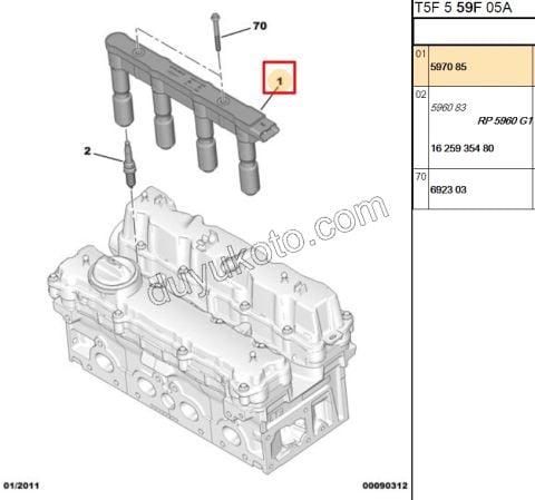 Ateşleme Bobini ET3J4 1.4 16V