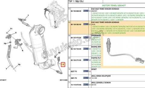 LAMBDA SENSOR ALT 1.2CC 130HP 2020 Sonrası