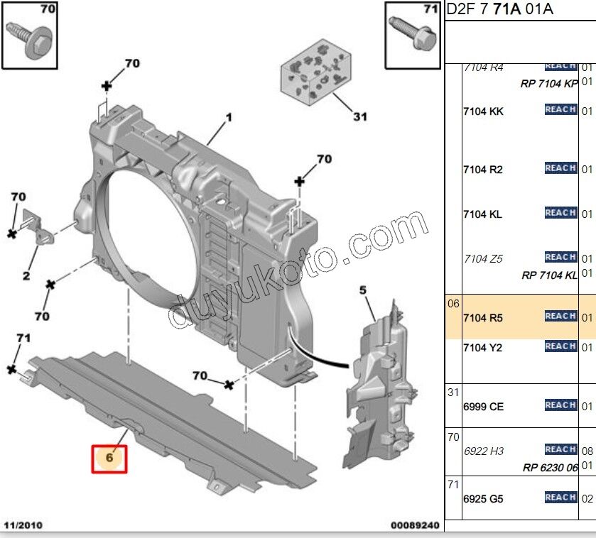 MUHAFAZA RADYATOR ALT PLASTIK P407 9644608580