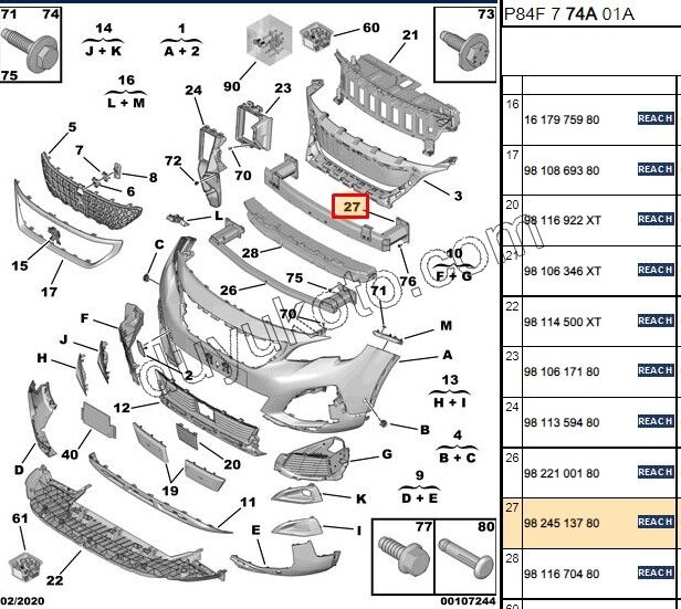 DARBE EMICI ON TAMPON UST P30082 P50082 ALUMINYUM