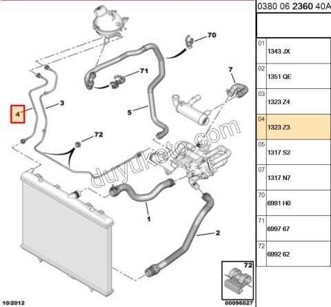 Radyatör Ek Depo Hortumu İnce SCD3