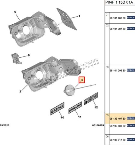 KAPAK YAKIT DEPO IC P30082 P50082