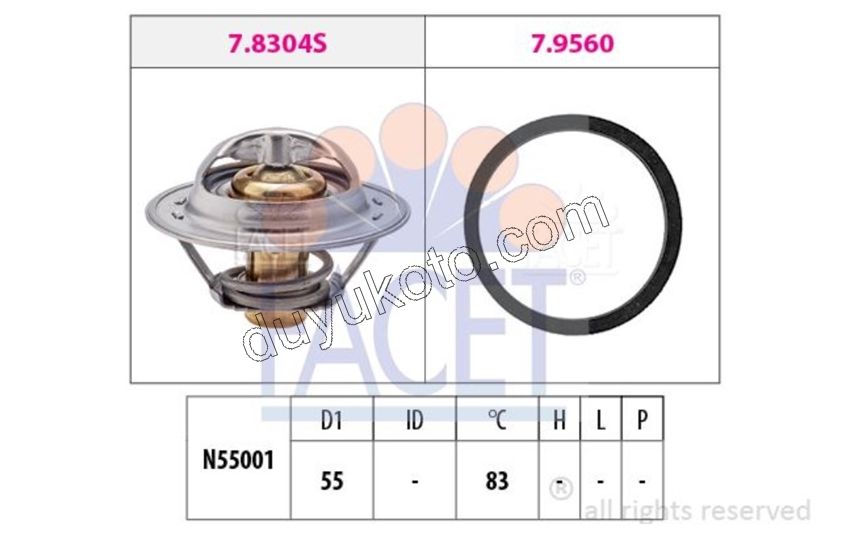 Termostat 1.8L 110HP/2.0L 150HP P306 P406