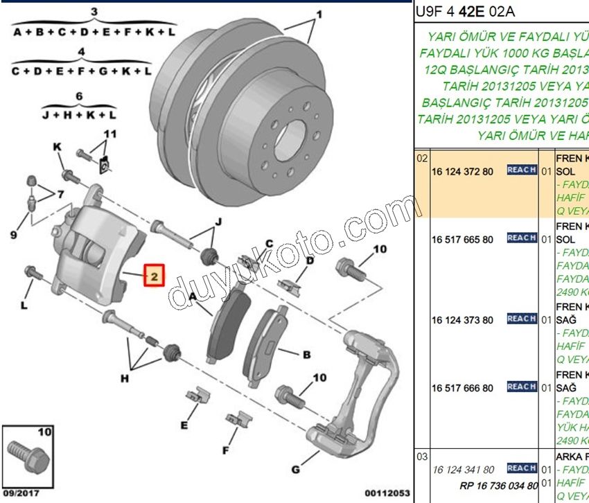 Fren Silindiri Arka Sol BXR3