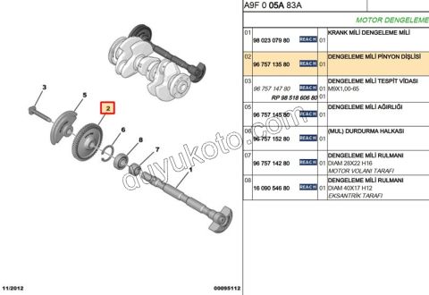 Krank Dişlisi BALANS MIL EB2M