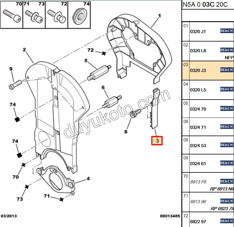 KAPAK EKSANTRIK IC ORTA KUCUK XU7JP4