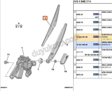 Arka Cam Silecek Süpürgesi