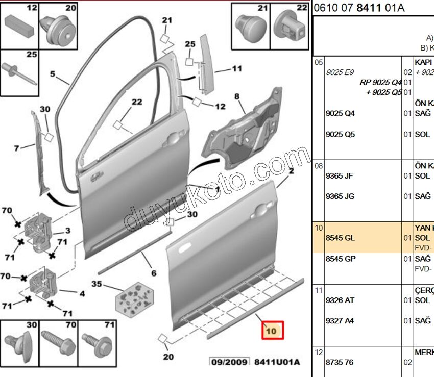 CITA SUS ON KAPI ALT L C53 X7 KROM