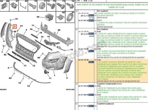 Ön Tampon R BXR3MQ SIS- DODIKLI