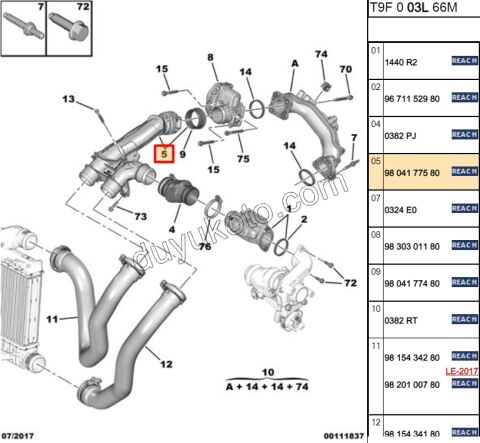 TURBO ARA BORU P3008 C4 9C2
