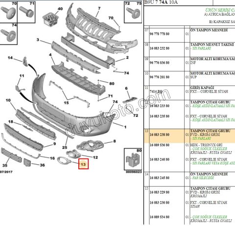 KROM CERCEVE SIS FAR TK PRT3MQ LED+