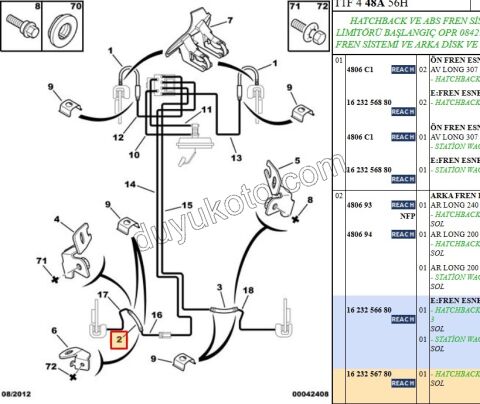 Fren Hortumu Arka P206