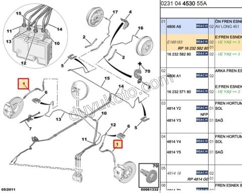 Fren Hortumu Ön C31 C32