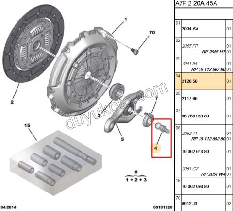 CIVATA DEBRIYAJ CATAL TOPUZLU