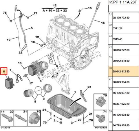 TEK YAG SOGUTUCU 1.6HDİ Euro6 EURO6 KOMP