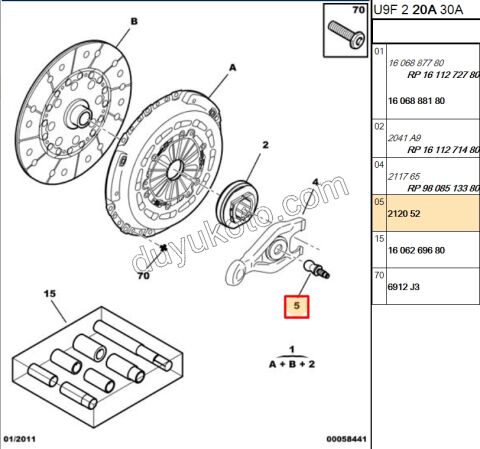 CIVATA TOPUZ DEBRIYAJ CATAL 1.6HDİ Euro4