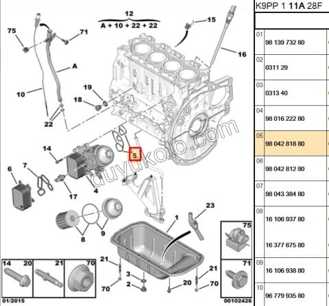 CONTA YAG SOGUTUCU 1.6HDİ Euro6 EURO6