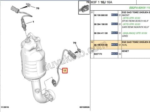 LAMBDA SENSOR ALT EB2FA 1.2CC 75HP