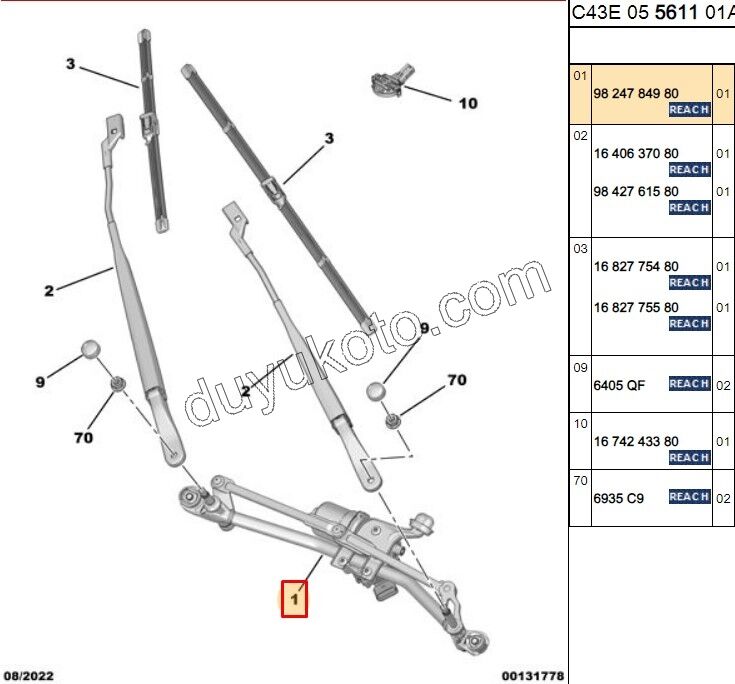 MOTOR CAM SILGI ON C43 C4X CRSF MEKANIZMA+
