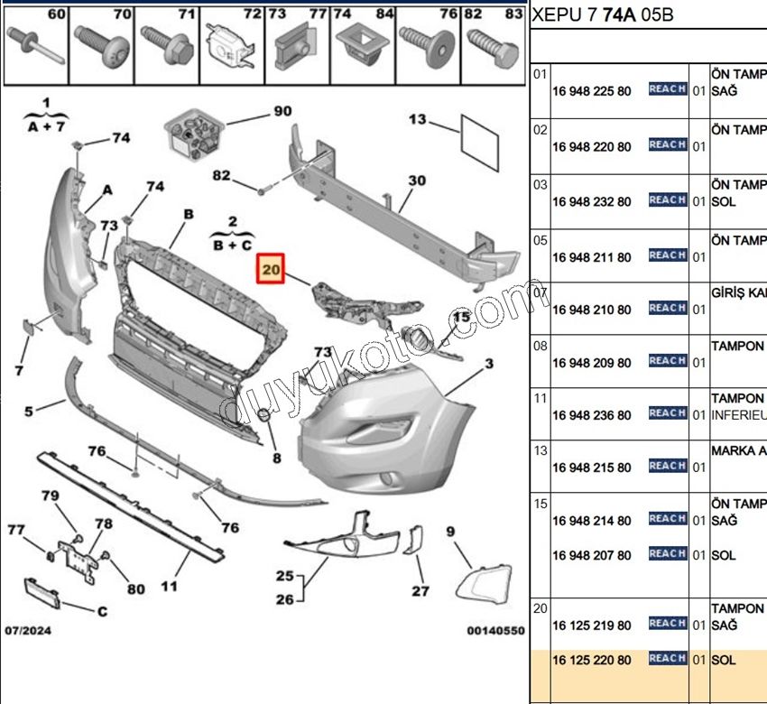 AYAK ON TAMPON L YAN KCK BXR3MQ