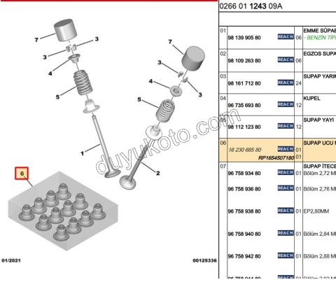 Subap Keçesi TK 12V 1.0CC 1.2CC 110HP