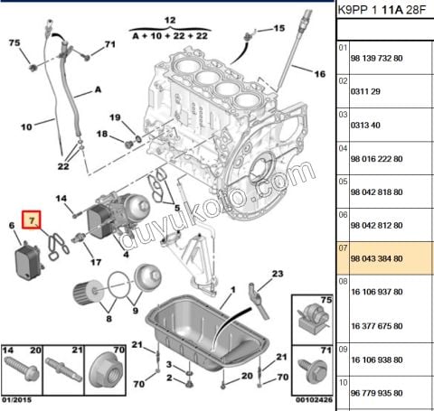 CONTA YAG SOGUTUCU 1.6HDİ Euro6 EURO6