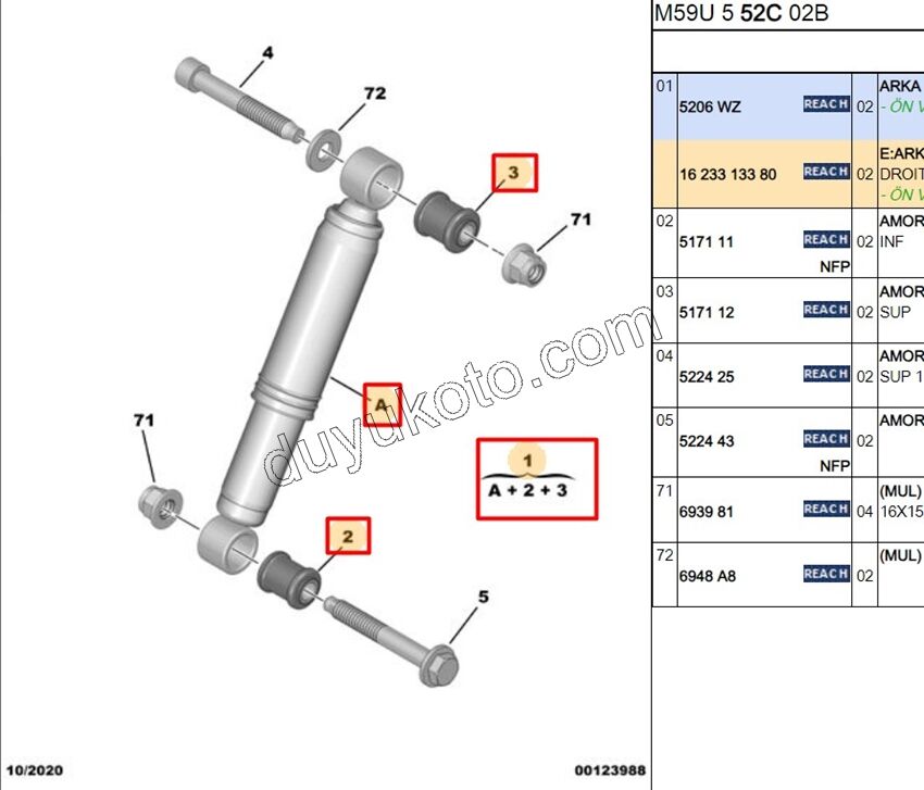 Arka Amortisör PRT1 PRT2
