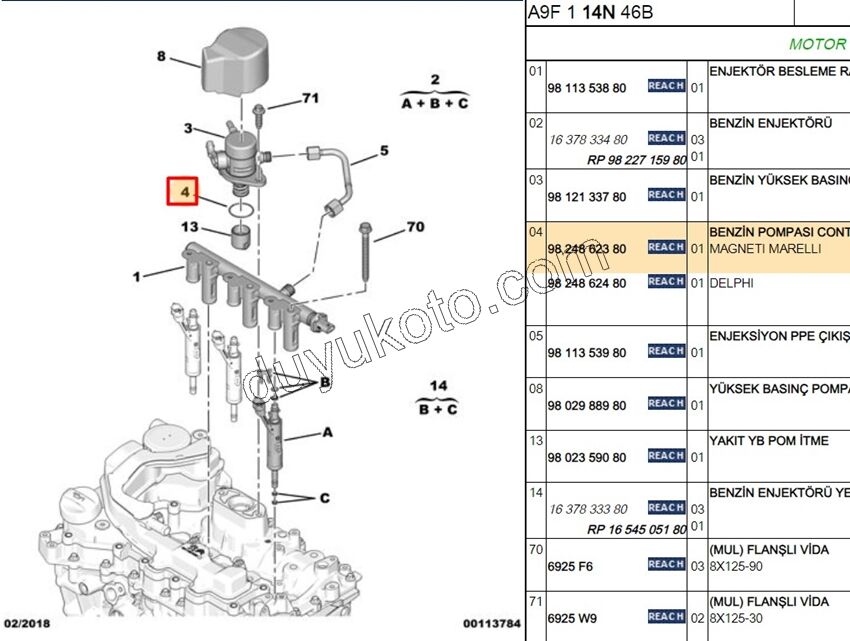Enjektör Rampası Contası (Oringi)   1.2CC 130HP MARELLI