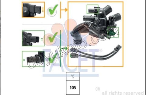 TERMOSTAT P308 EP3 1.6VTi 120HP KABLO+