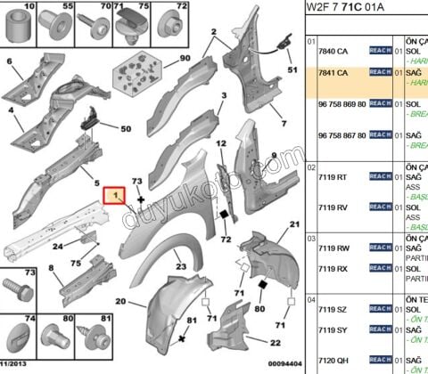 Çamurluk Ön Sağ P5081