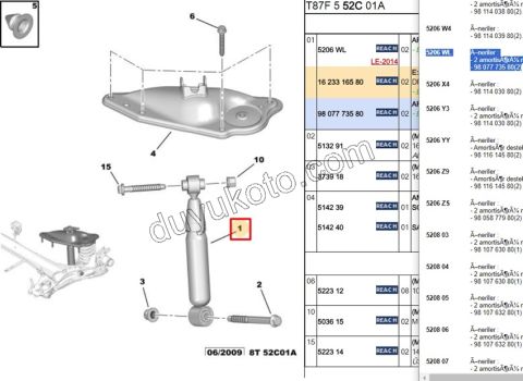 Arka Amortisör P50081