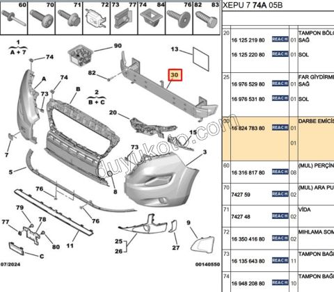 DARBE EMICI ON TAMPON DEMIR BXR3