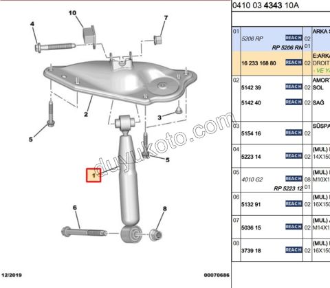 Arka Amortisör PRT3 C4PC1