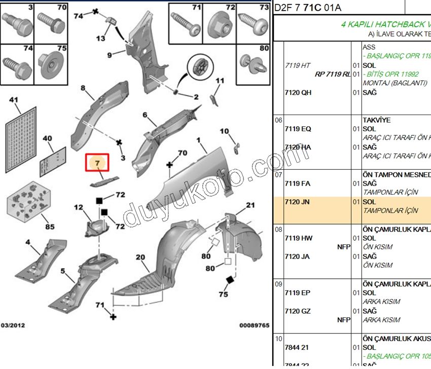 SAC ON SASE UC PARCASI L P407