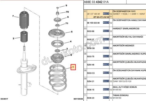 Ön Helezon C3AIR 6 VITES 1.2CC 130HP 2020 Sonrası