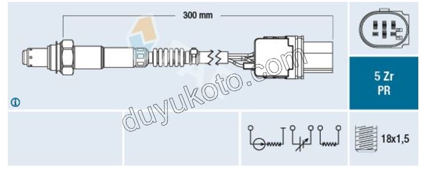 LAMBDA SENSOR UST 1.6VTi 120HP 6PIN