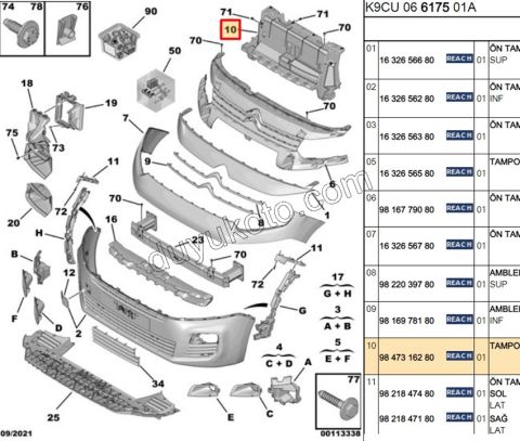 KAPLAMA ON PANEL UST PRT4