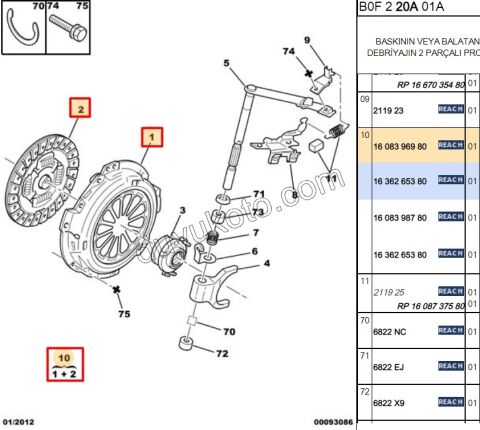 DEBRIYAJ SET P107 1.0CC