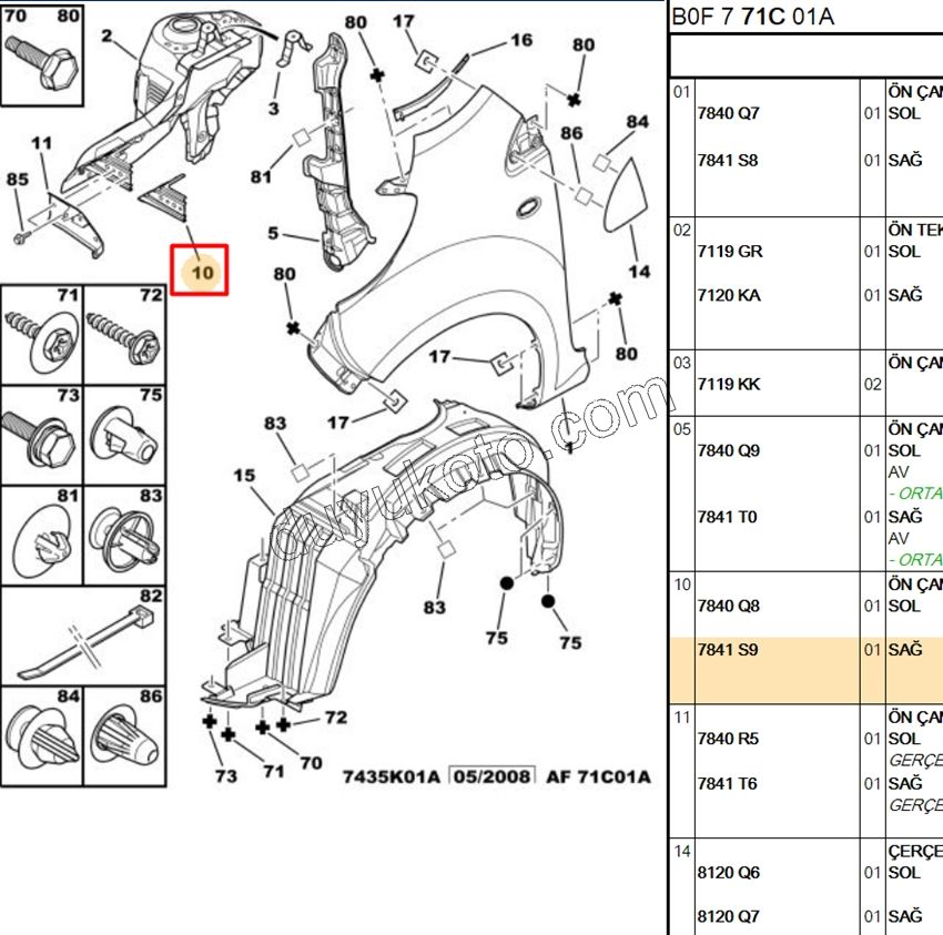 SAC ON CAMURLUK PODYA BAGLANTI R P107