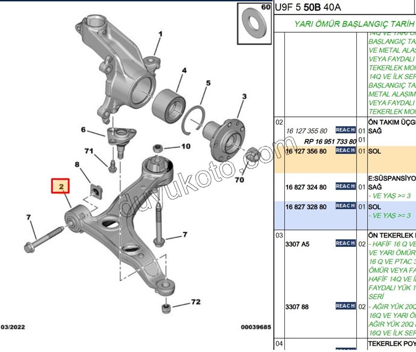 Salıncak Sol BXR3 DCT3 2021>