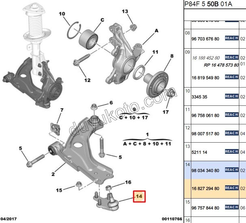 Rotil P30081 P30082 P50082 P5082 C4PC2 C5AIR