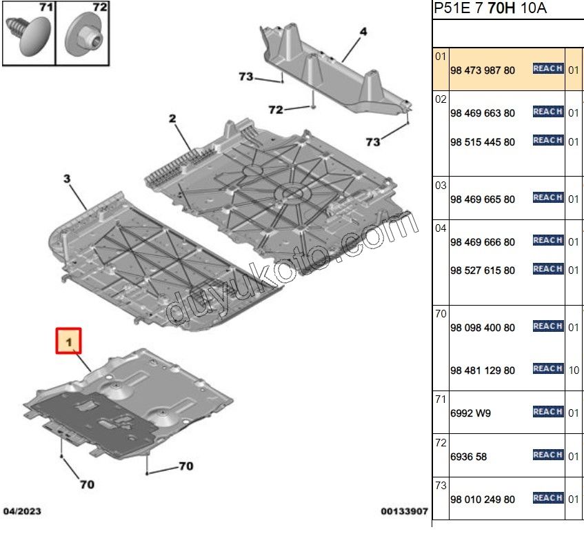 Yağ Karteri Muhafazası P3083 ELEKTRIKLI+