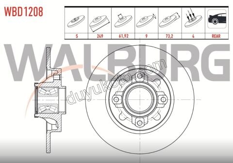 Fren Diski Arka AD Poryalı P3081 C42 DS41
