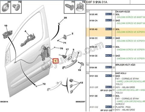 KILIT KAPI IC ON L EXP3 SUPER+