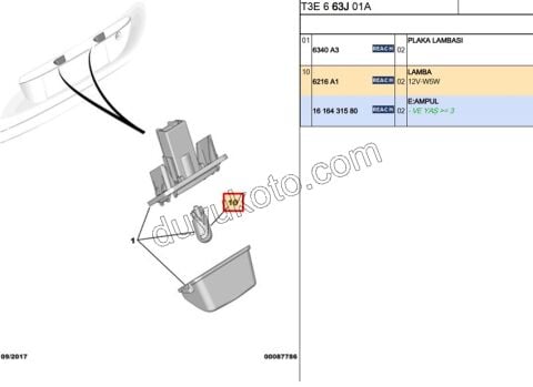Park Ampülü T10 Dipsiz 5W 12V
