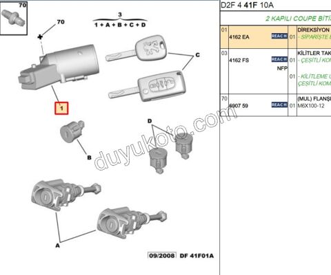 TEK KONTAK P407 P1007 C2 C32 C3PRL C42 C6 SASE ILE
