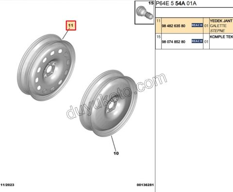 Sac Jant STEPNE (İnce) P3008E