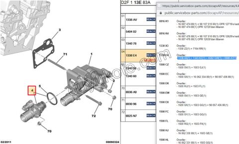 TERMOSTAT EW10J4 89 C BORULU